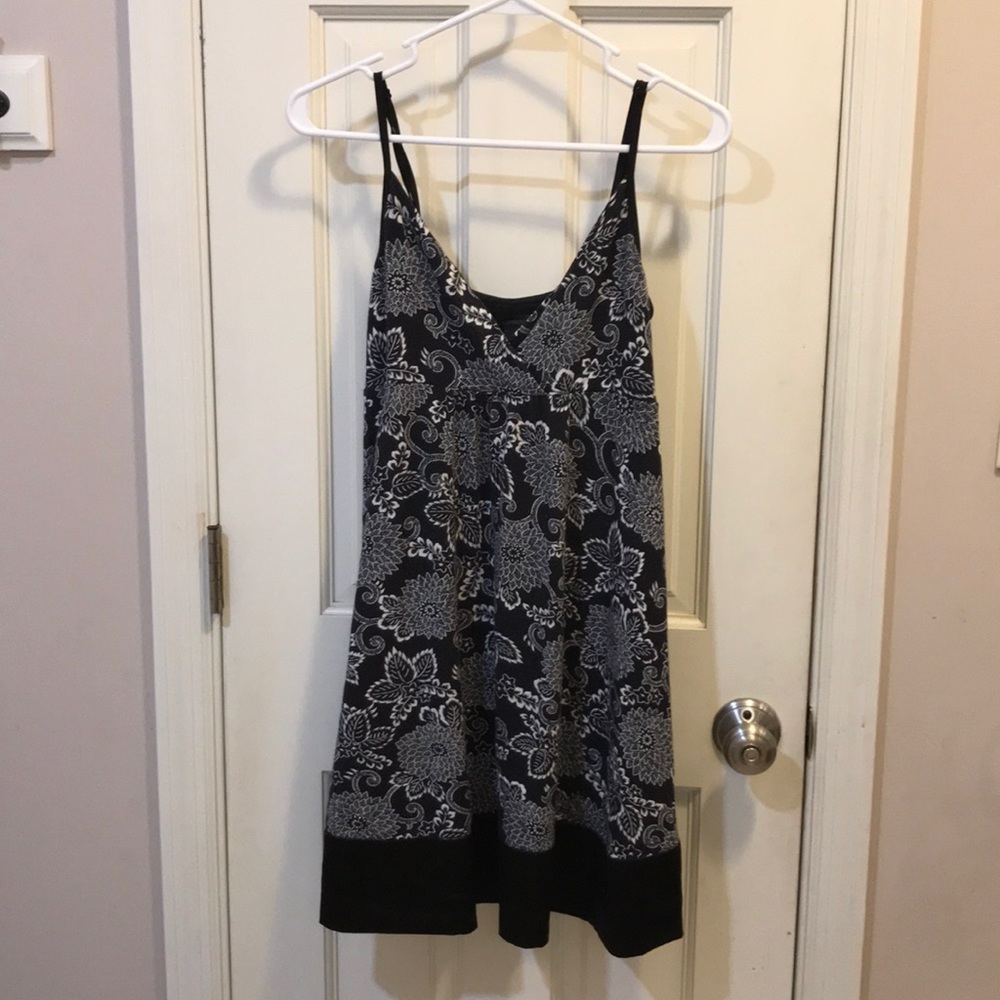 Patterned Express Strapless Dress - image 1